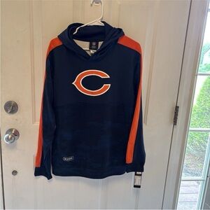 Kids Chicago Bears Navy and Orange Hoodie XL